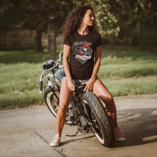 Women’s T-Shirt BLACK HEART Bike Girl - Black