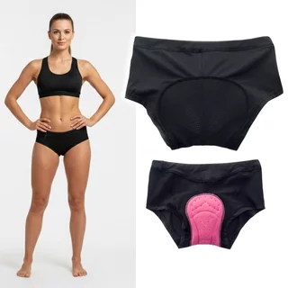 Women’s Gel-Padded Boxer Briefs inSPORTline Stradina - Black