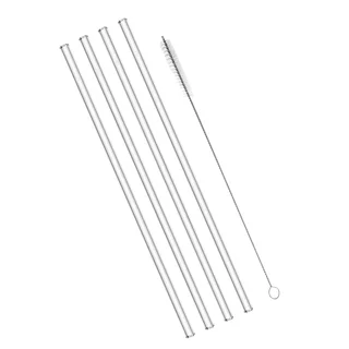 Replacement Straw Set for Insulated Tumblers w/ Cleaning Brush – 4 Pcs.