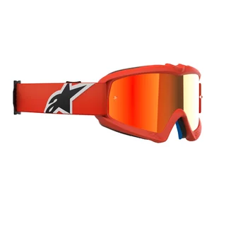 Children’s Motocross Goggles Alpinestars Vision Mirror Youth - Corp oranžová, zrcadlové červené plexi