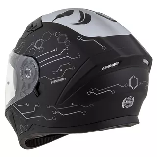 Motorcycle Helmet Cassida Integral 3.0 Hack Vision Matte Black/Gray/Reflective Silver