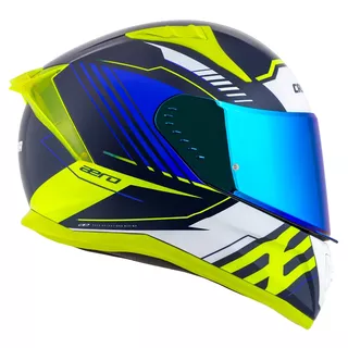 Motorcycle Helmet Cassida Aero Drome Blue/Fluo Yellow/Light Blue/White