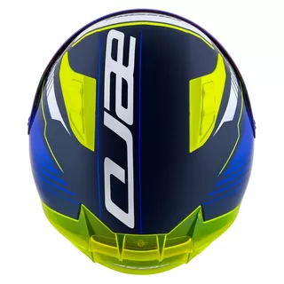 Motorcycle Helmet Cassida Aero Drome Blue/Fluo Yellow/Light Blue/White
