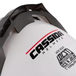 Motorcycle Helmet Cassida Aero Solid White/Black