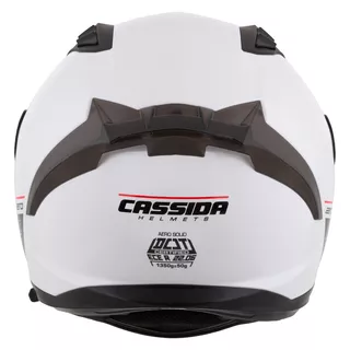 Motorcycle Helmet Cassida Aero Solid White/Black