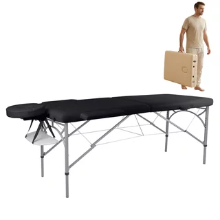 Massage Table inSPORTline Tamati 2-Piece Aluminium - Black