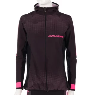 Women’s Hoodie CRUSSIS CSW-099 - Black-Pink