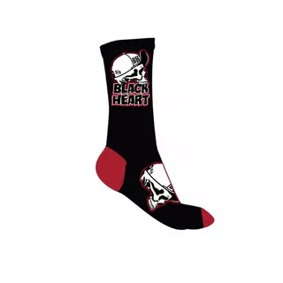 Socks BLACK HEART Cap Skull - White-Black-Red - White-Black-Red
