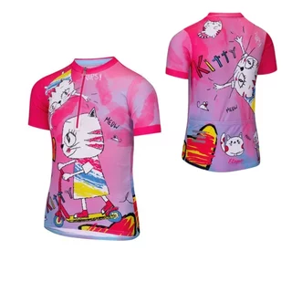 Children’s Cycling Jersey Etape Rio - růžová (kočka)