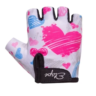 Children’s Cycling Gloves Etape Tiny - bílá (srdce)