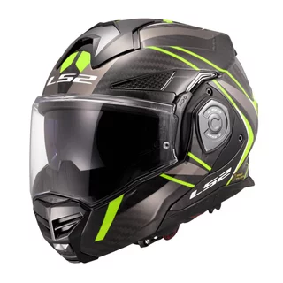 Flip-Up Motorcycle Helmet LS2 FF901 Advant X C Future II H-V Yellow P/J