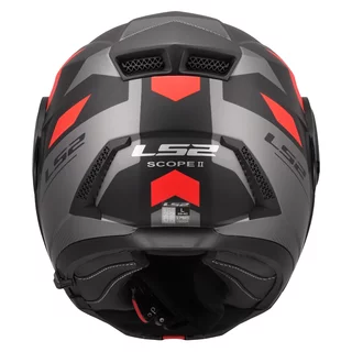 Flip-Up Motorcycle Helmet LS2 FF902 Scope II Duria Black Red
