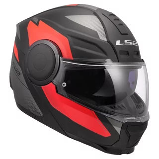 Flip-Up Motorcycle Helmet LS2 FF902 Scope II Duria Black Red
