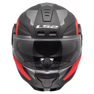Flip-Up Motorcycle Helmet LS2 FF902 Scope II Duria Black Red