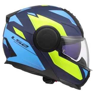 Flip-Up Motorcycle Helmet LS2 FF902 Scope II Duria Blue H-V Yellow