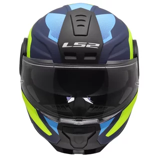 Flip-Up Motorcycle Helmet LS2 FF902 Scope II Duria Blue H-V Yellow