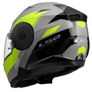 Flip-Up Motorcycle Helmet LS2 FF902 Scope II Duria Gray H-V Yellow