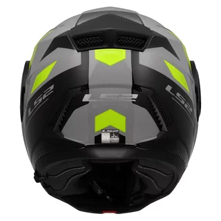 Flip-Up Motorcycle Helmet LS2 FF902 Scope II Duria Gray H-V Yellow
