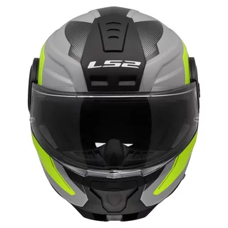 Flip-Up Motorcycle Helmet LS2 FF902 Scope II Duria Gray H-V Yellow