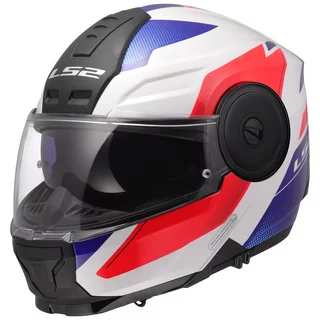 Flip-Up Motorcycle Helmet LS2 FF902 Scope II Duria White Blue Red