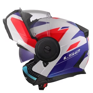 Flip-Up Motorcycle Helmet LS2 FF902 Scope II Duria White Blue Red