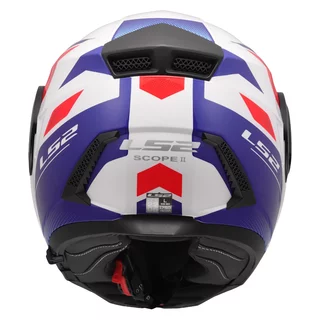 Flip-Up Motorcycle Helmet LS2 FF902 Scope II Duria White Blue Red