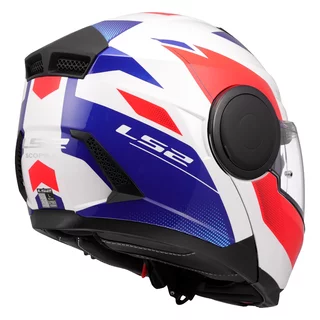 Flip-Up Motorcycle Helmet LS2 FF902 Scope II Duria White Blue Red
