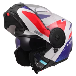 Flip-Up Motorcycle Helmet LS2 FF902 Scope II Duria White Blue Red