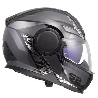 Flip-Up Motorcycle Helmet LS2 FF902 Scope II Oxyd Black Titanium