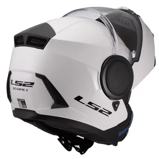 Flip-Up Motorcycle Helmet LS2 FF902 Scope II Solid Glossy White