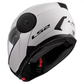 Flip-Up Motorcycle Helmet LS2 FF902 Scope II Solid Glossy White
