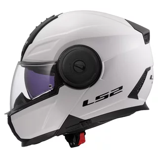 Flip-Up Motorcycle Helmet LS2 FF902 Scope II Solid Glossy White