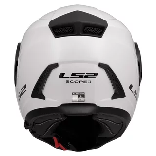 Flip-Up Motorcycle Helmet LS2 FF902 Scope II Solid Glossy White