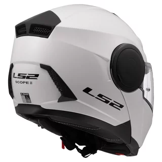 Flip-Up Motorcycle Helmet LS2 FF902 Scope II Solid Glossy White
