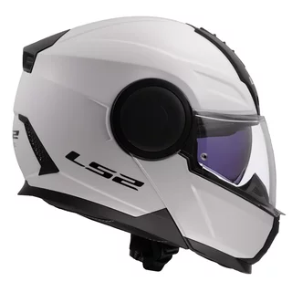 Flip-Up Motorcycle Helmet LS2 FF902 Scope II Solid Glossy White