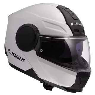 Flip-Up Motorcycle Helmet LS2 FF902 Scope II Solid Glossy White