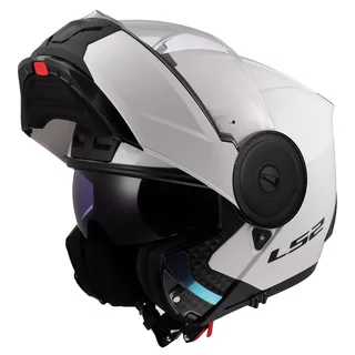 Flip-Up Motorcycle Helmet LS2 FF902 Scope II Solid Glossy White