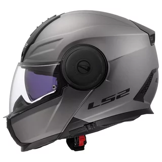 Flip-Up Motorcycle Helmet LS2 FF902 Scope II Solid Matte Titanium