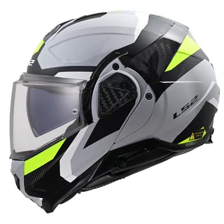 Flip-Up Motorcycle Helmet LS2 FF910 Advant II Triple Light Grey P/J