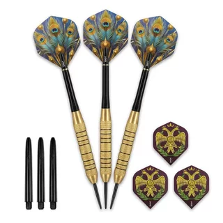 Darts Shot Solo Brass Plated Value Range 22 Steel – 3-Pack