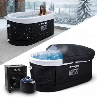 Portable Cold Plunge Tub w/ Steam System & Temperature Controller inSPORTline FrostPeace