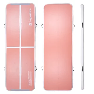 Inflatable Exercise Mat inSPORTline Airstunt 300 x 100 x 10 cm Coral Pink w/ Electric Pump