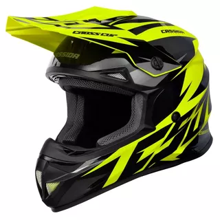 Motocross Helmet Cassida Cross Cup Two - Matte Grey/Black - Fluo Yellow/Black/Grey