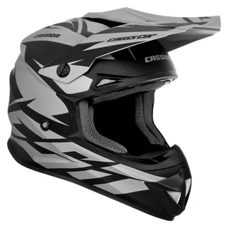 Motocross Helmet Cassida Cross Cup Two - Matte Grey/Black