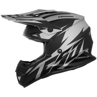 Motocross Helmet Cassida Cross Cup Two - Matte Grey/Black