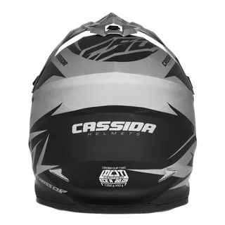 Motocross Helmet Cassida Cross Cup Two - Matte Grey/Black