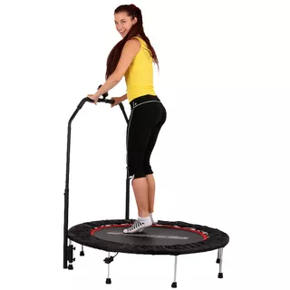 Jumping Fitness Trampoline with Handlebar inSPORTline PROFI Digital 140 cm