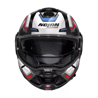 Motorcycle Helmet Nolan N100-5 Upwind N-Com P/J - Glossy Black-Blue-Red