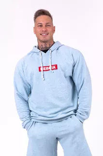 Men’s Hooded Sweatshirt Nebbia Red Label 149 - Light Blue