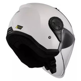Motorcycle Helmet LS2 OF616 Airflow II Solid Glossy White